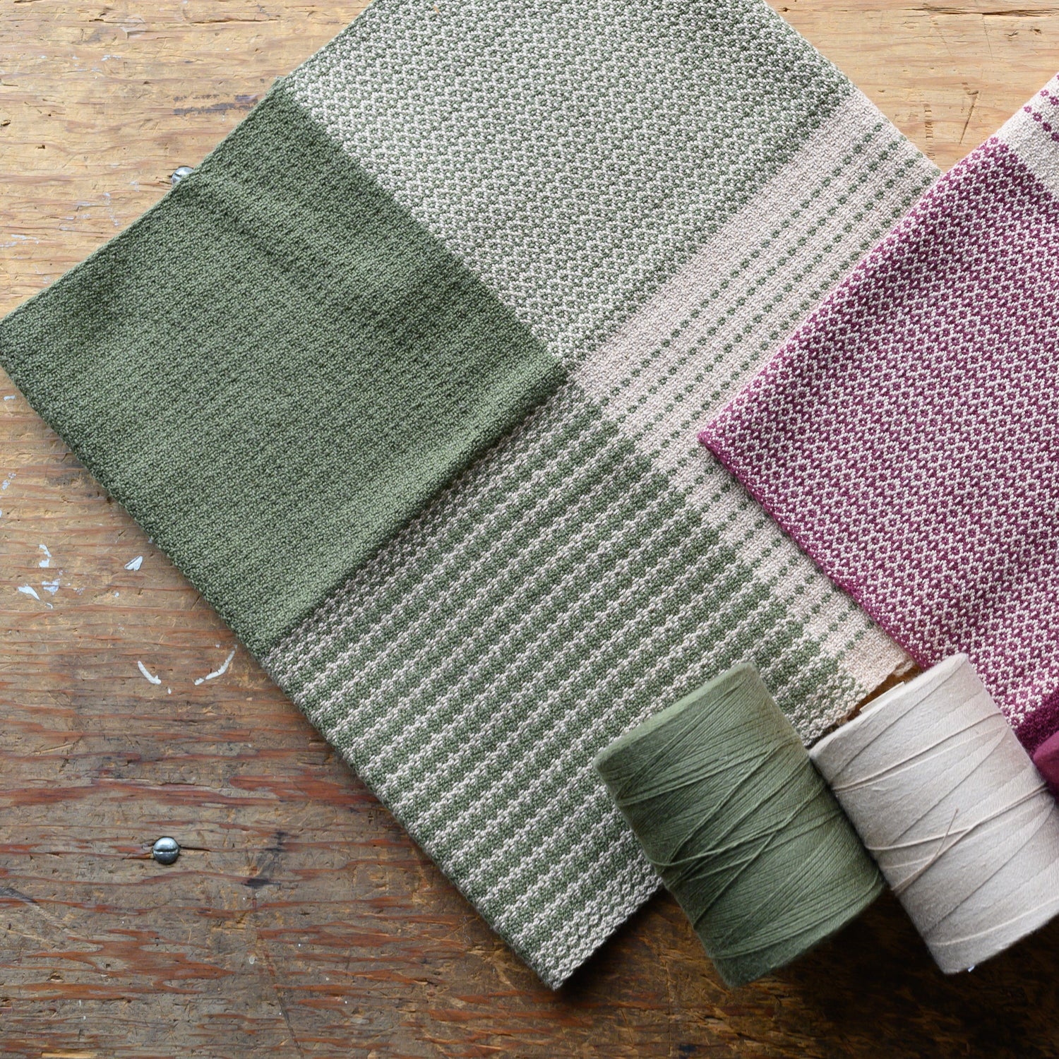 Quadrant Twill Tea Towels Kit: Olive