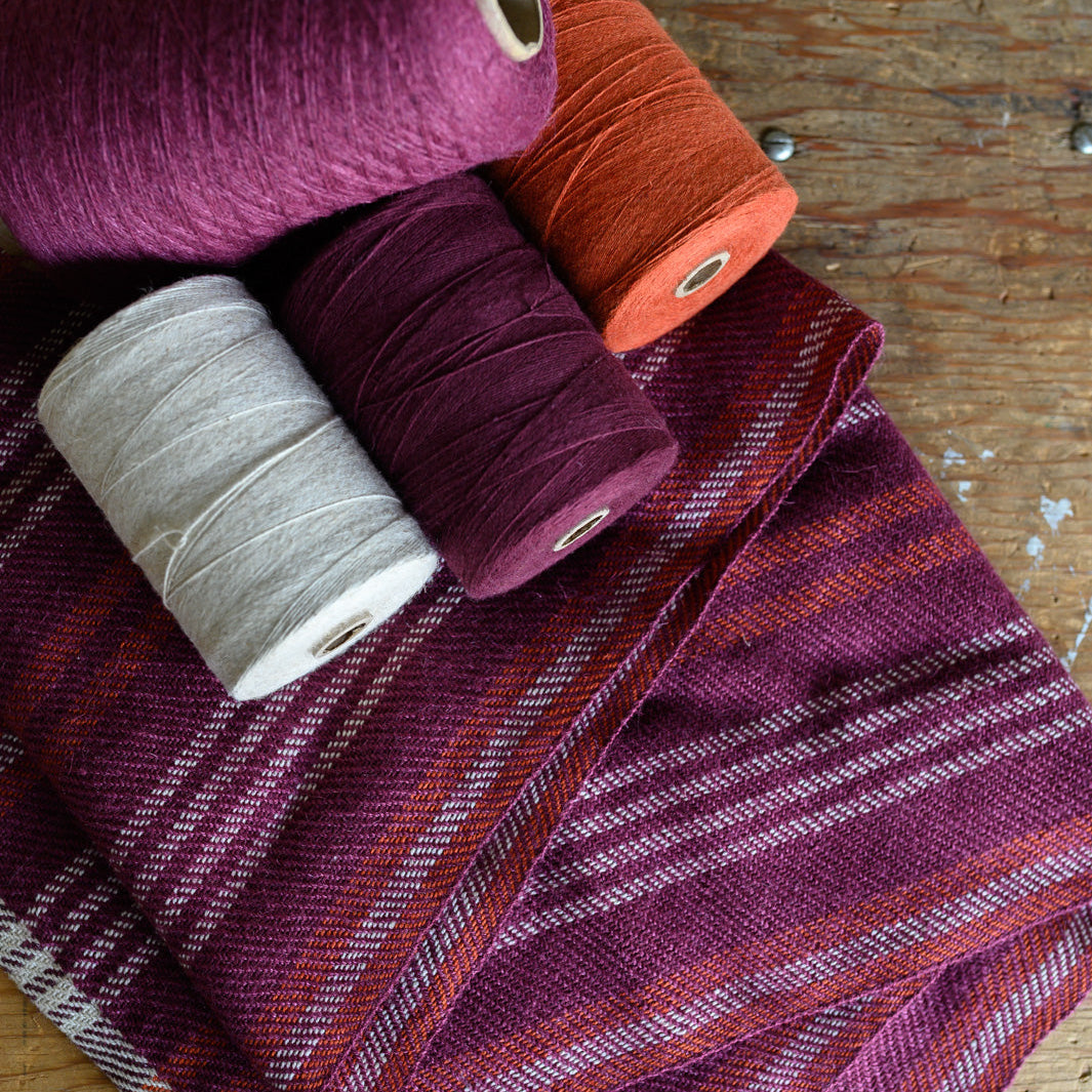 Evening Sky Scarf Kit (Natural/Mulberry)