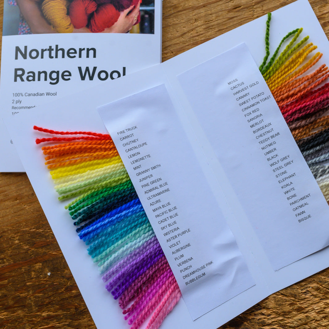 Northern Range Wool Sample Colour Cards