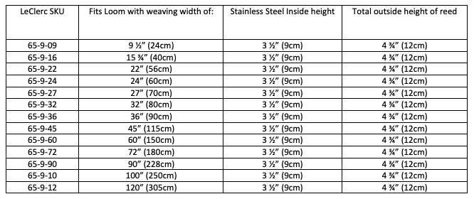 120" Stainless Steel Reed - Leclerc
