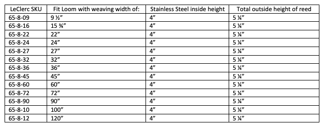 120" Stainless Steel Reed - Leclerc
