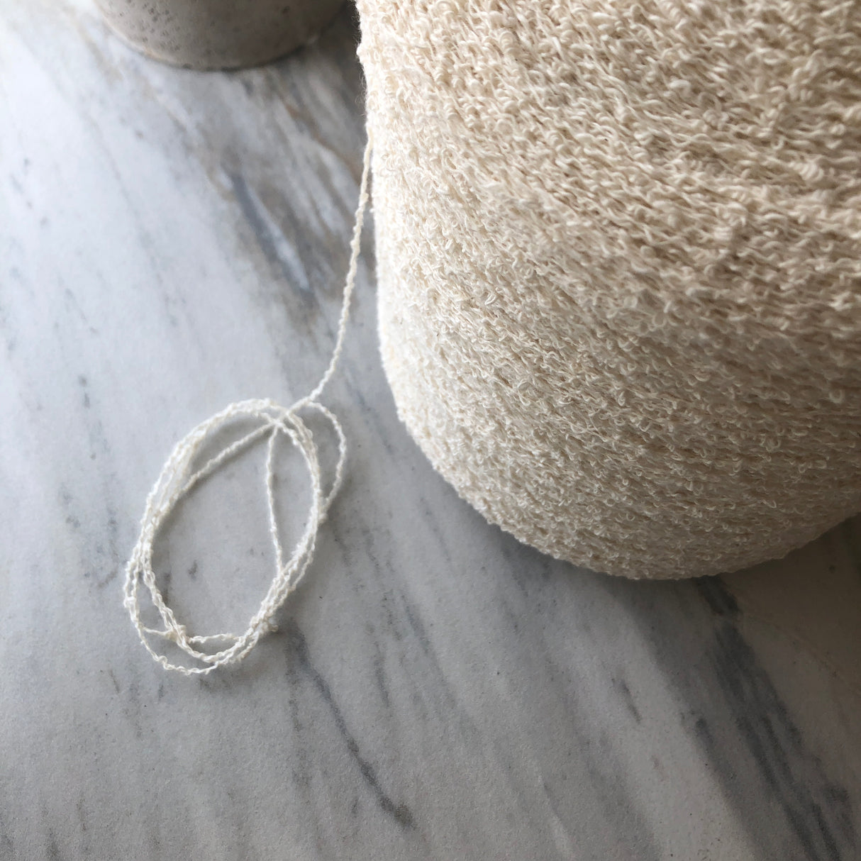 Cotton Boucle - 2 lb Cone Natural/White