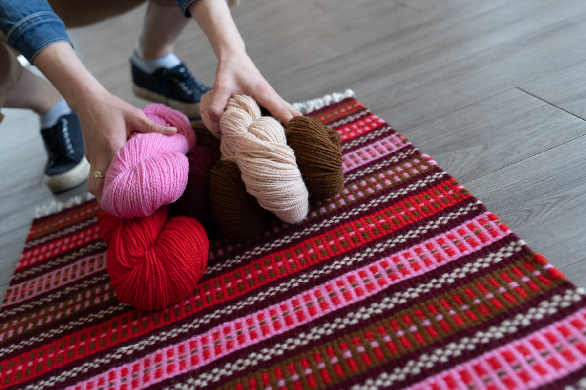 Flowing Dashes Rug Pattern Dash + Dot Rug Pattern – Gather Textiles