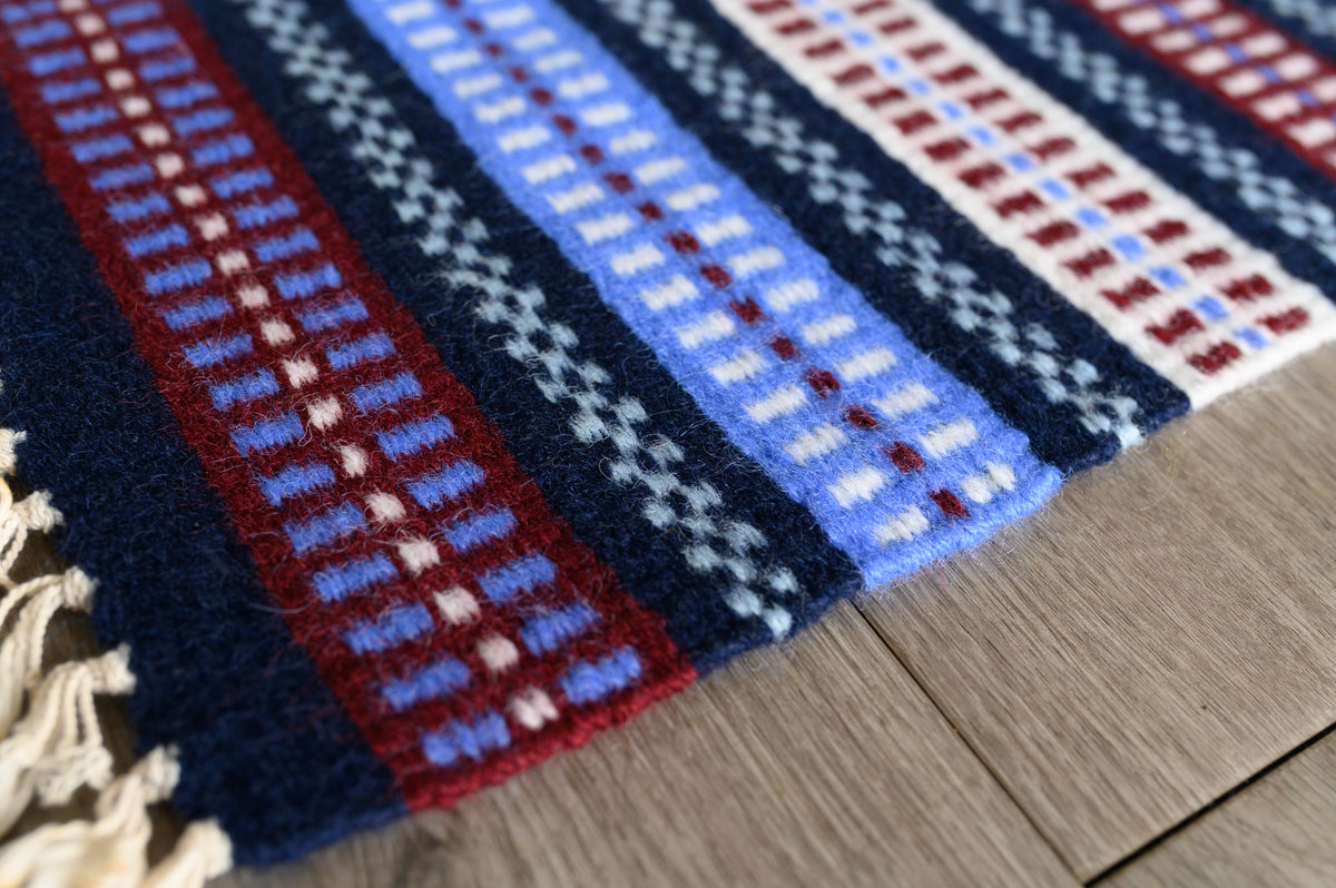 Flowing Dashes Rug Pattern Dash + Dot Rug Kit (Frost and Flame) – Gather Textiles