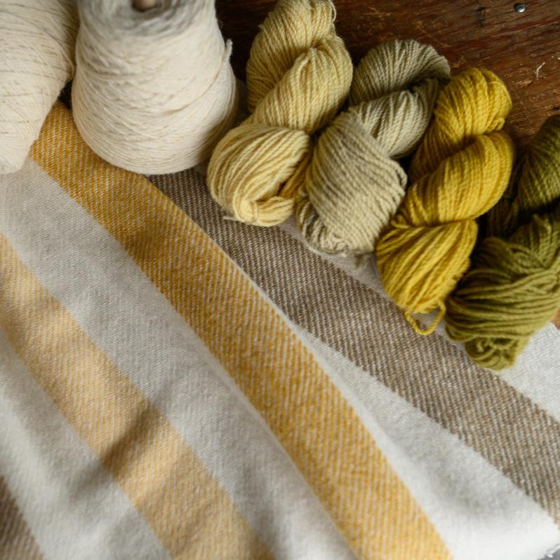 Parkland Blanket Wool Pattern: Stripes on Yarrow