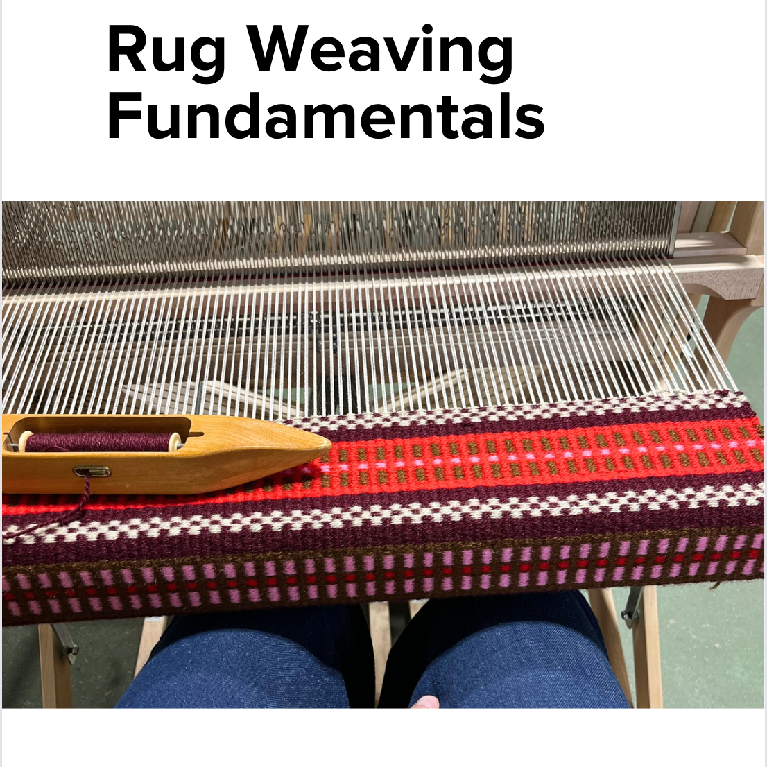 Dash + Dot Rug Pattern AND Rug Weaving Fundamentals (downloadable PDFs)