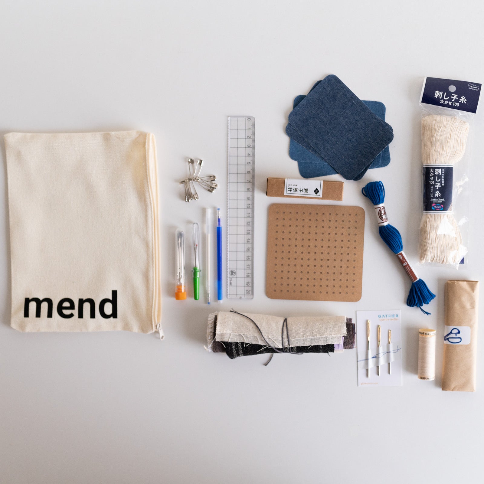 Re-NEW Mending Kit to repair textiles using stitches