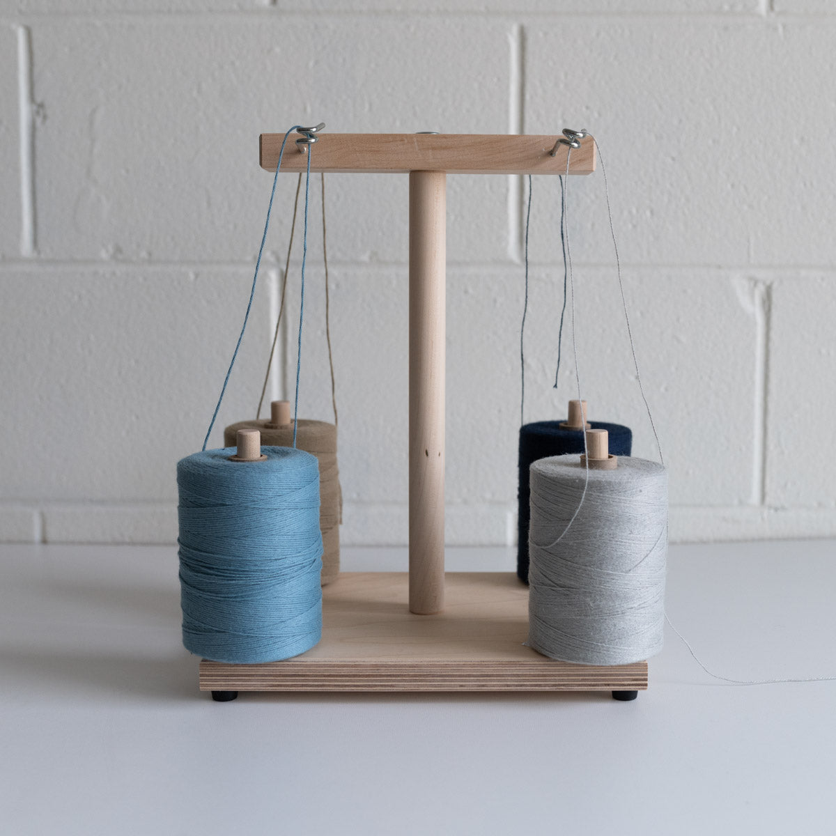 4 Spool Maple Weavers' Yarn Cone Holder