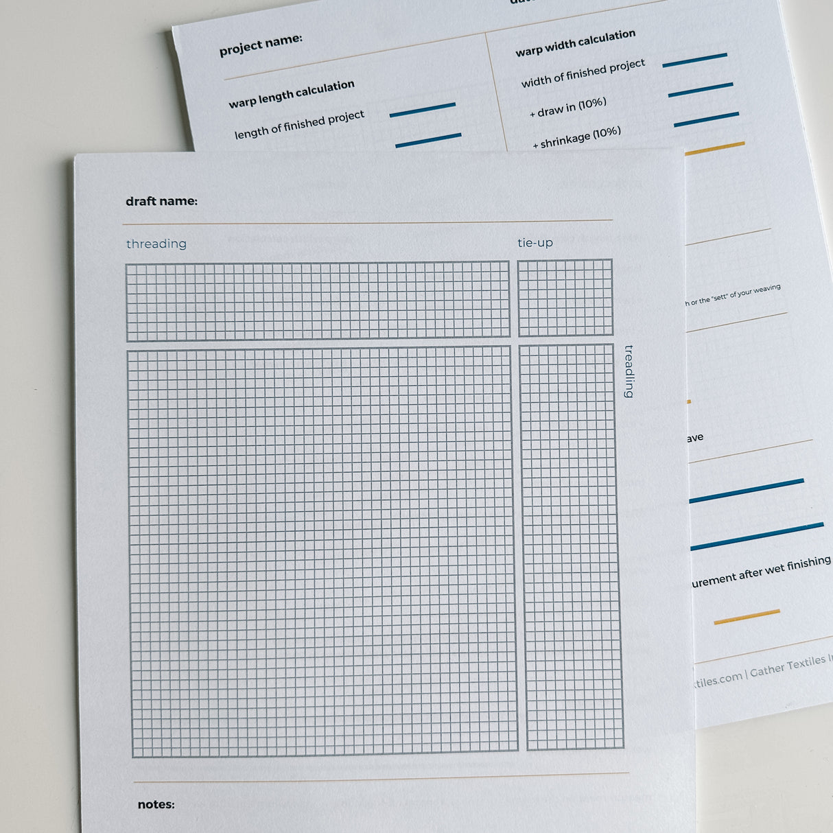 Weaver’s Design Notepads - Four and Eight Shaft Drafts