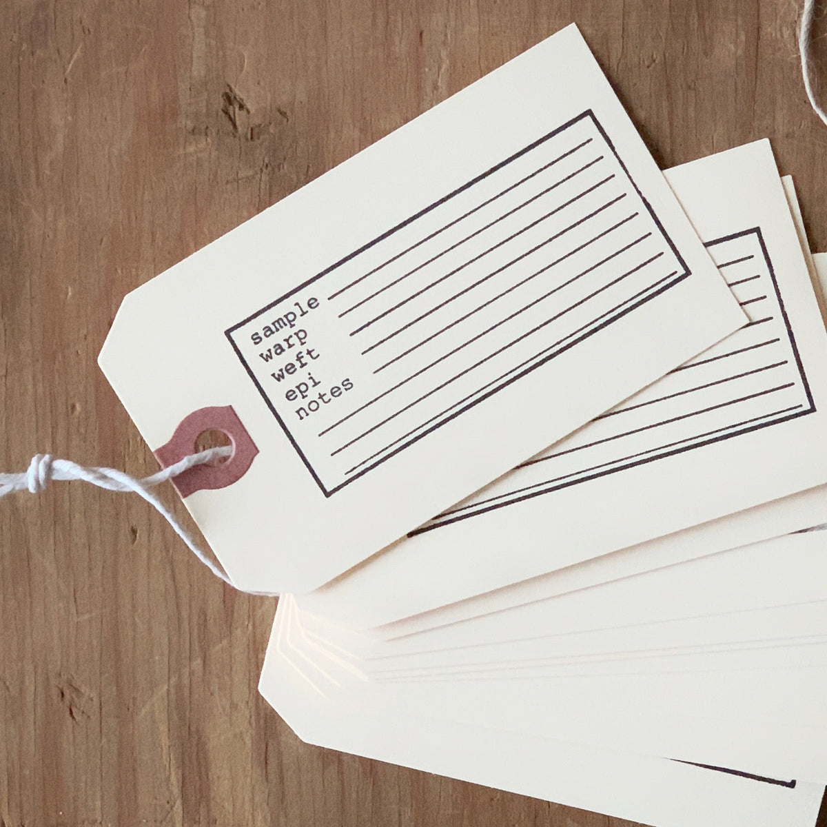 Sample Taging Sample tags- pack of 10 – Gather Textiles