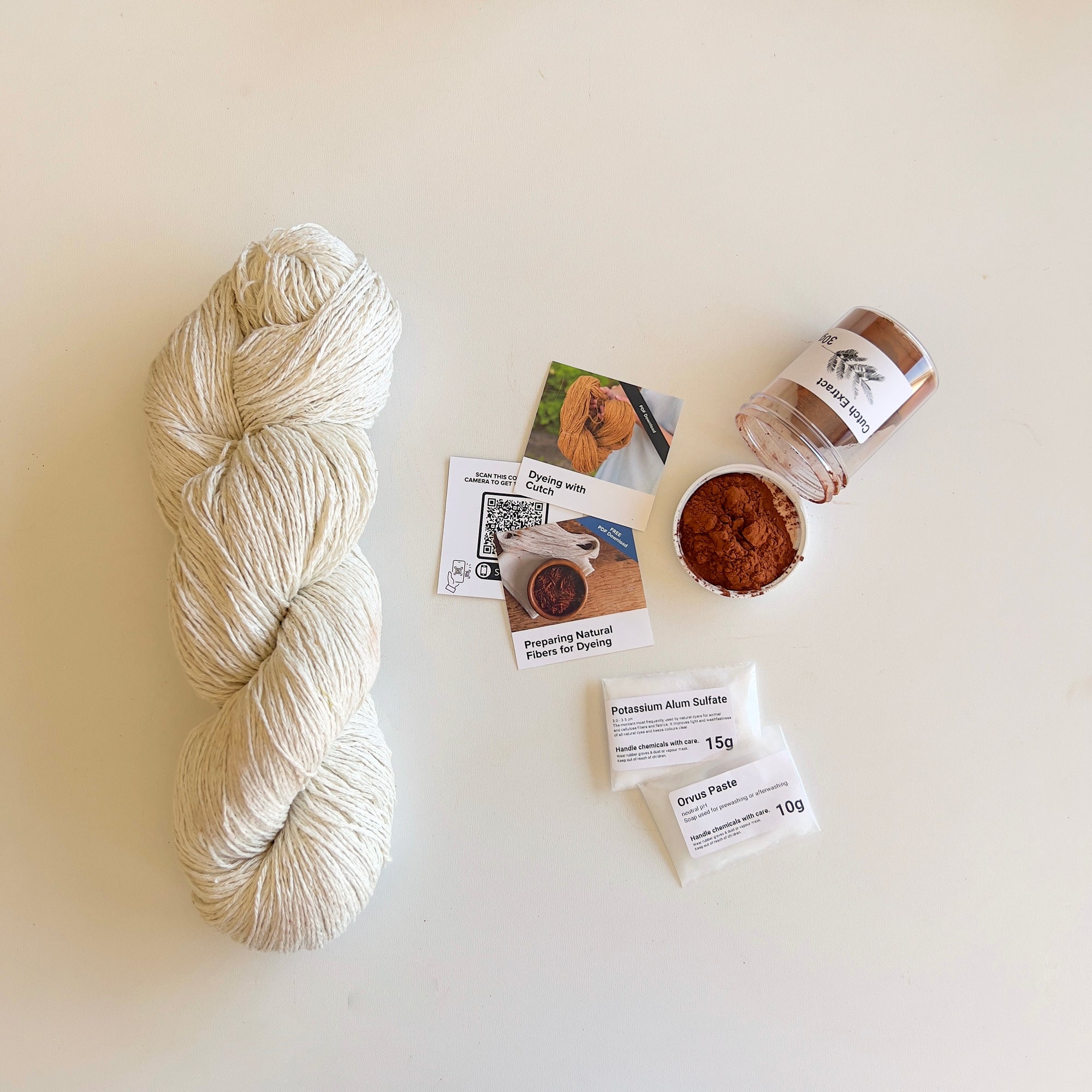 Natural Dyeing Silk Noil Kits - 3 Colours Available